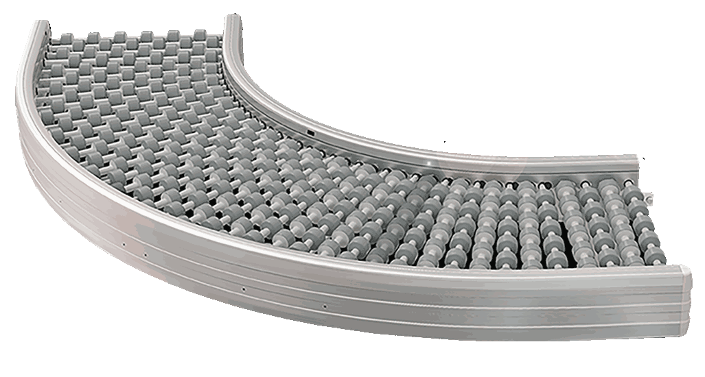 Roller conveyor curve